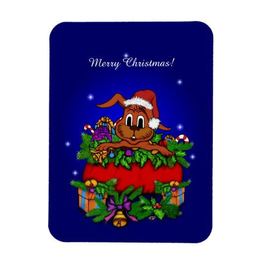 WeihnachtsRabbit Magnet (Vertikal)