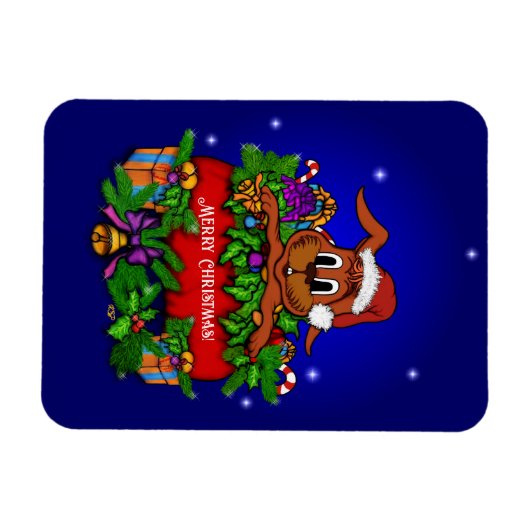 WeihnachtsRabbit Magnet (Horizontal)