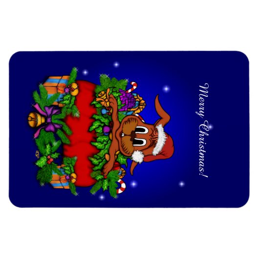 WeihnachtsRabbit Magnet (Horizontal)