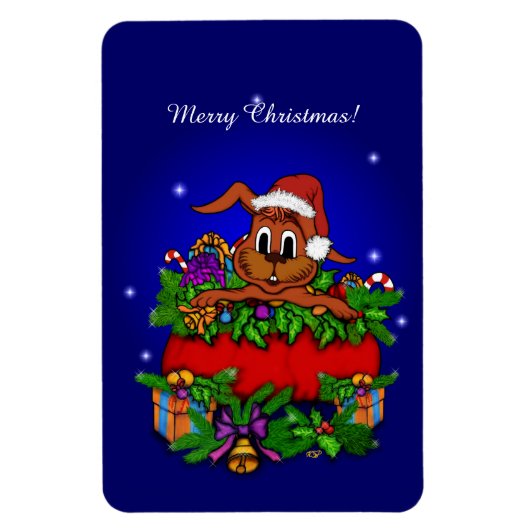 WeihnachtsRabbit Magnet (Vertikal)