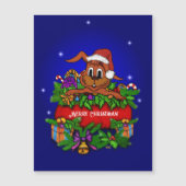 Weihnachtsrabbit Magnetkarte (Vorderseite)