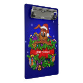 WeihnachtsRabbit Mini Klemmbrett (Schrägansicht)