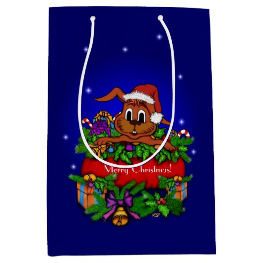 WeihnachtsRabbit Mittlere Geschenktüte (Vorderseite)