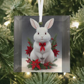 WeihnachtsRabbit Ornament Aus Glas