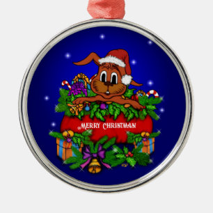 WeihnachtsRabbit Ornament Aus Metall