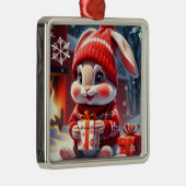 WeihnachtsRabbit Ornament Aus Metall (Rechts)