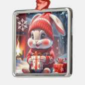 WeihnachtsRabbit Ornament Aus Metall (Links)