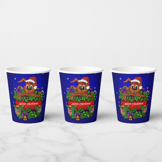 WeihnachtsRabbit Pappbecher (Multi)