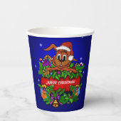 WeihnachtsRabbit Pappbecher (Vorderseite)