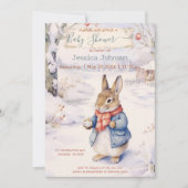 Weihnachtsrabbit Peter Classic Babydusche Einladung (Vorderseite)