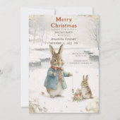 Weihnachtsrabbit Peter Classic Einladung (Vorderseite)