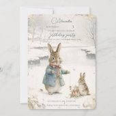 WeihnachtsRabbit Peter Classic Geburtstag Einladung (Vorderseite)