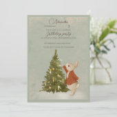 WeihnachtsRabbit Peter Einladung (Stehend Vorderseite)