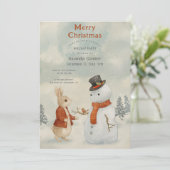 Weihnachtsrabbit Peter Einladung (Stehend Vorderseite)