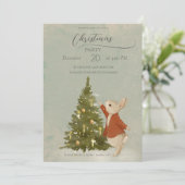 WeihnachtsRabbit Peter Einladung (Stehend Vorderseite)