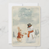 WeihnachtsRabbit Peter Geburtstag Einladung (Vorderseite)