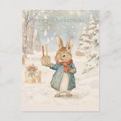 WeihnachtsRabbit Peter Postkarte (Vorderseite)