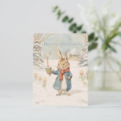 WeihnachtsRabbit Peter Postkarte (Stehend Vorderseite)