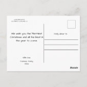 WeihnachtsRabbit Peter Postkarte (Rückseite)