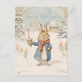 WeihnachtsRabbit Peter Postkarte (Vorderseite)