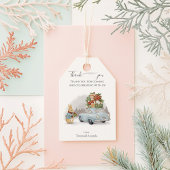 Weihnachtsrabbit Peter und Auto Geschenkanhänger