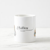 Weihnachtsrabbit Peter und Auto Kaffeetasse (Mittel)