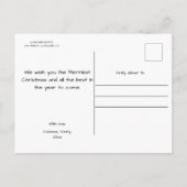 Weihnachtsrabbit Peter und Auto Postkarte (Rückseite)