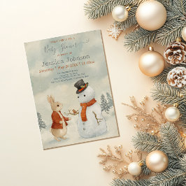 Weihnachtsrabbit Peter Vintag Baby Dusche Einladung