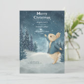 WeihnachtsRabbit Peter Vintag Einladung (Stehend Vorderseite)