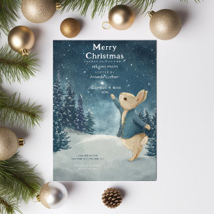 WeihnachtsRabbit Peter Vintag Einladung