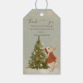 WeihnachtsRabbit Peter Vintag Geschenkanhänger (Vorderseite)