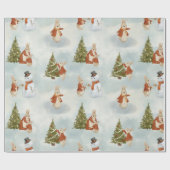 WeihnachtsRabbit Peter Vintag Geschenkpapier (Flach)