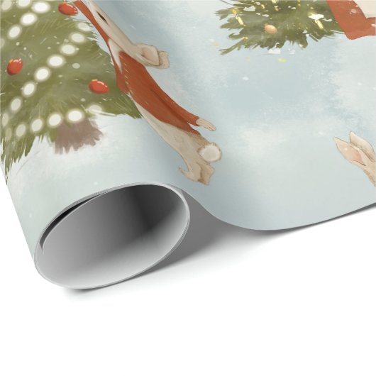 WeihnachtsRabbit Peter Vintag Geschenkpapier (Rolleneckpunkt)