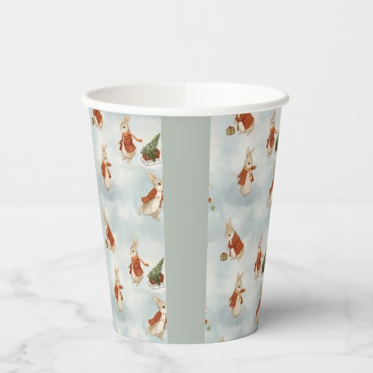 WeihnachtsRabbit Peter Vintag Pappbecher (Links)