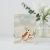 WeihnachtsRabbit Peter Vintag Postcard Postkarte (Stehend Vorderseite)