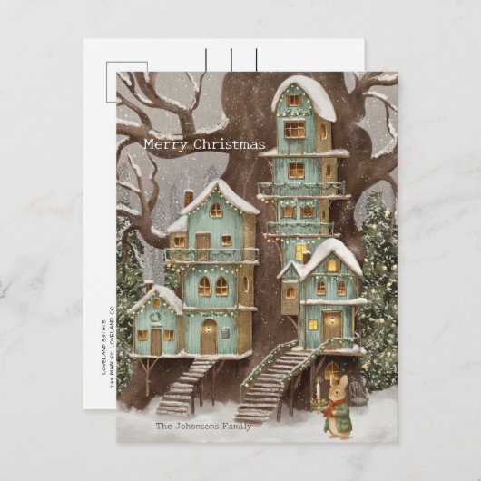 WeihnachtsRabbit Peter Vintag Postcard Postkarte (Vorne/Hinten)