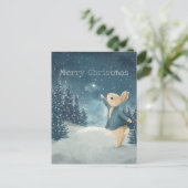 WeihnachtsRabbit Peter Vintag Postkarte (Stehend Vorderseite)