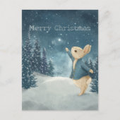 WeihnachtsRabbit Peter Vintag Postkarte (Vorderseite)