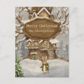WeihnachtsRabbit Peter Vintag Postkarte (Vorderseite)