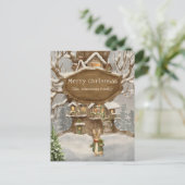 WeihnachtsRabbit Peter Vintag Postkarte (Stehend Vorderseite)