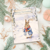 WeihnachtsRabbit Peter Vintag Postkarte