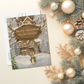 WeihnachtsRabbit Peter Vintag Postkarte