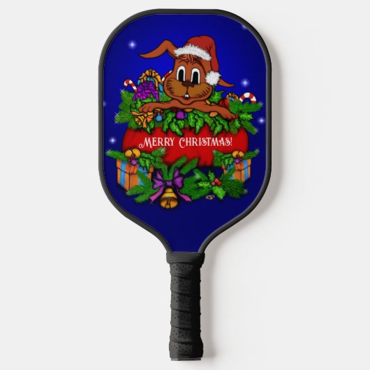 WeihnachtsRabbit Pickleball Schläger (Vorderseite)
