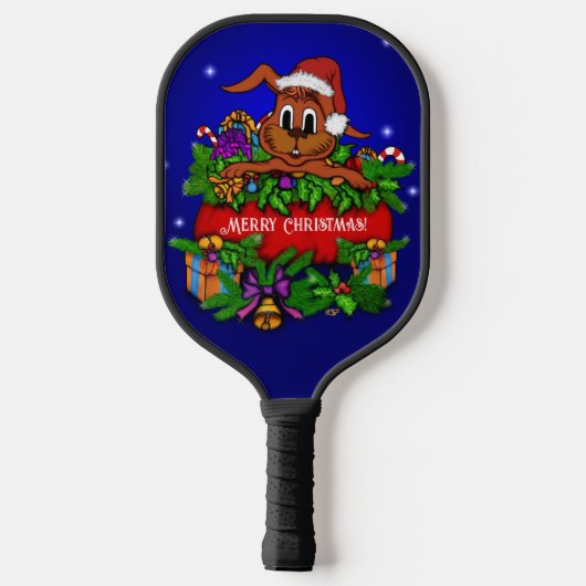 WeihnachtsRabbit Pickleball Schläger (Rückseite)