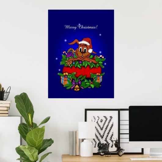 WeihnachtsRabbit Poster (Heimbüro)