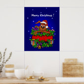 WeihnachtsRabbit Poster (Küche)