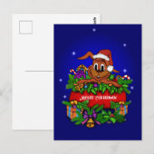 WeihnachtsRabbit Postkarte (Vorne/Hinten)