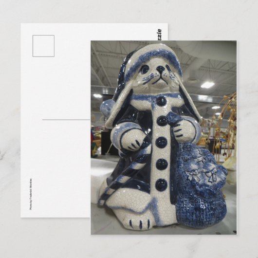 WeihnachtsRabbit Postkarte (Vorne/Hinten)