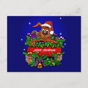WeihnachtsRabbit Postkarte