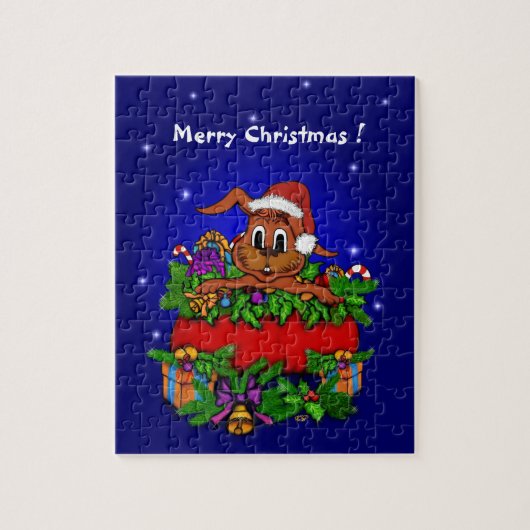 WeihnachtsRabbit Puzzle (Vertikal)